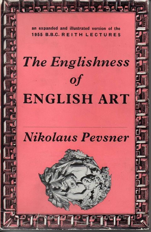 Book cover. A sculpture of two people embracing surrounded by plants is in greyscale at the bottom centre of this salmon-pink cover. The perimeter is edged in a geometric pattern in pink, black, and white.